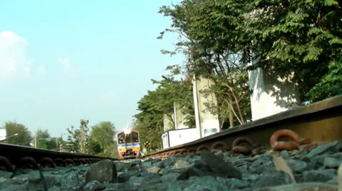 Train running Stock Footage 34288604