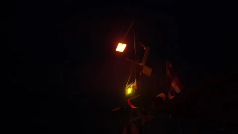 Train running motion and traffic light on night 스톡 동영상 140736575