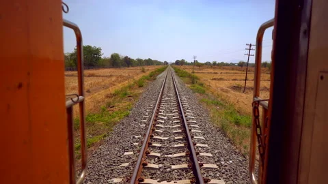 Train running on railway on countryside Stock-Footage 137539338
