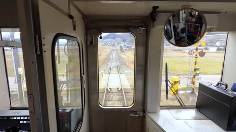 Train running on the track Stock Footage 128407518