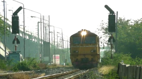 Train running on the way Vídeo Stock 34288965