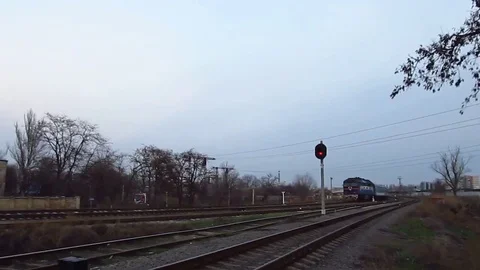 The train rushes Stock Footage 82977018