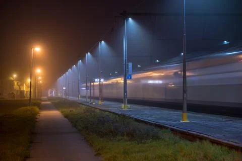 A train rushing by Stock Photos