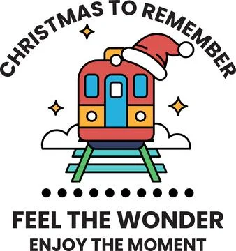 A train with a Santa hat on it is the title of the image イラスト素材