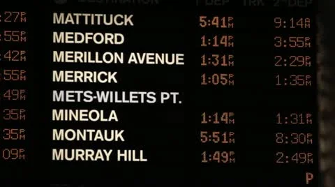 Train Schedule Vídeos de archivo 12518406