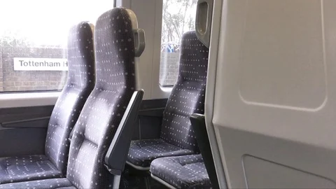 Train seats Stock Footage 72374643