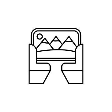 Train seats icon. Element of train station icon Illustrazione stock