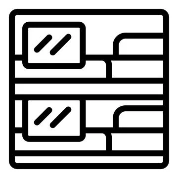 Train seats with window view icon showing comfortable railway travel Stock Illustration