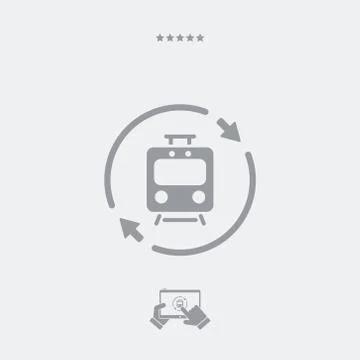 Train services renew icon Illustrazione stock