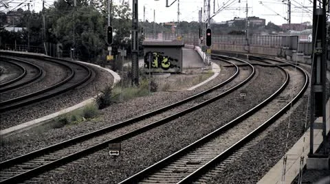 Train services, Stockholm Stock Footage
