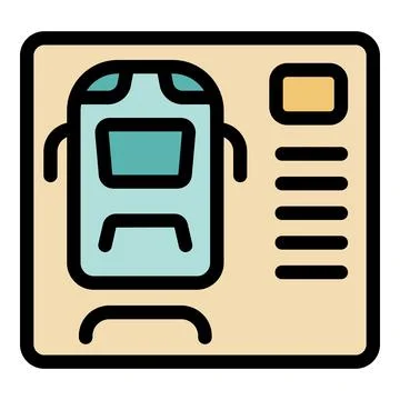 Train showing on gps tracking system interface Stock Illustration