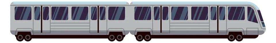 Train side view icon. Railway passenger transport Illustrazione stock