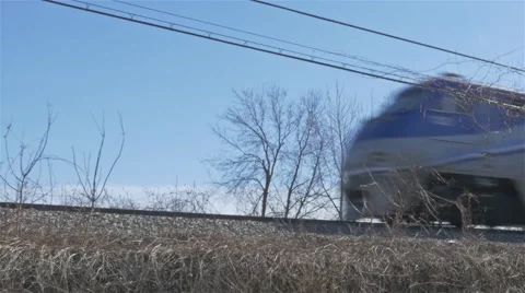 Train SideView ungraded Stock Footage 48693627