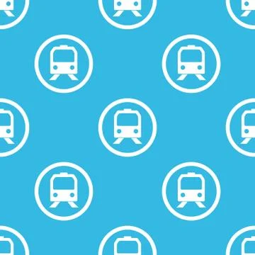 Train sign blue pattern イラスト素材