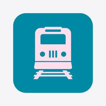 Train sign symbol. Stock Illustration