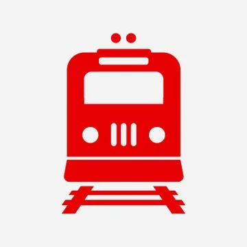 Train sign symbol. Stock Illustration