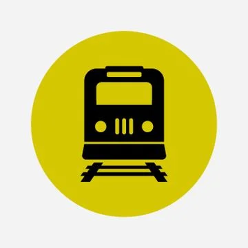 Train sign symbol. Stock Illustration