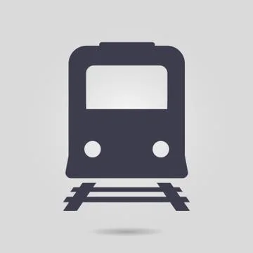 Train sign symbol. Stock Illustration