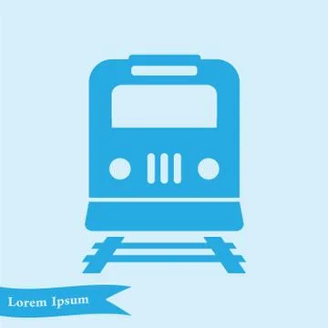 Train sign symbol. Stock Illustration