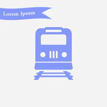 Train sign symbol. Illustrazione stock