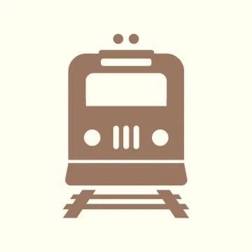 Train sign symbol. Stock Illustration