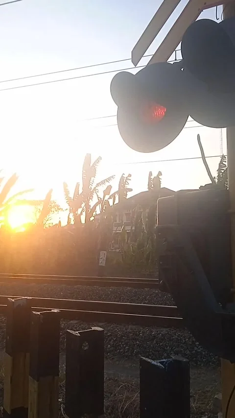 Train signal warn Stock Footage 205920584