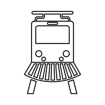 Train silhouette isolated icon Illustrazione stock
