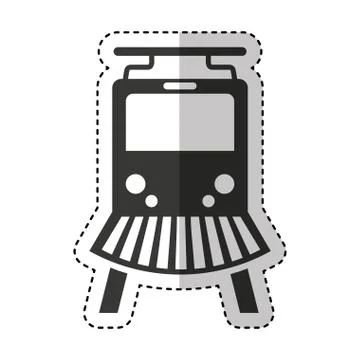 Train silhouette isolated icon Illustrazione stock