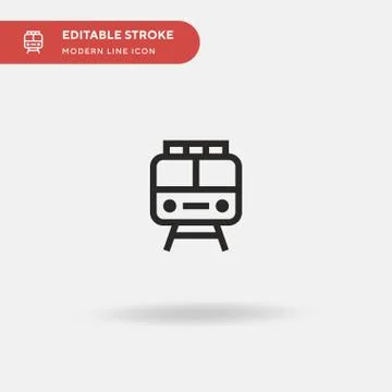 Train Simple vector icon. Illustration symbol design template for web mobile  Stock Illustration