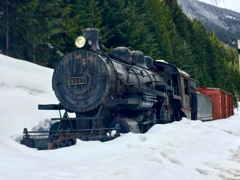 Train in Snow Stock Photos