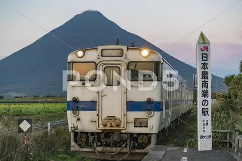 Train At Southernmost Station In Japan