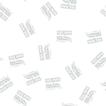 Train speed glyph vector seamless pattern Illustrazione stock