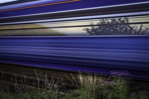 Train Speeding Past Stock Photos