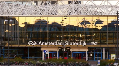 Train station Amsterdam Sloterdijk Stock Footage 66187445