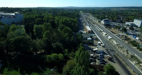 Train station and a forest Stock Footage 116662380