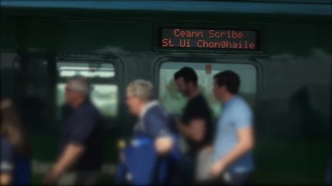Train Station And Passengers Stock Footage 119988669