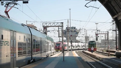 Train station and sky. Stock Footage