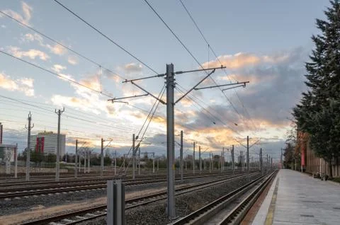 The Train Station in Ankara /Turkey Stock Photos