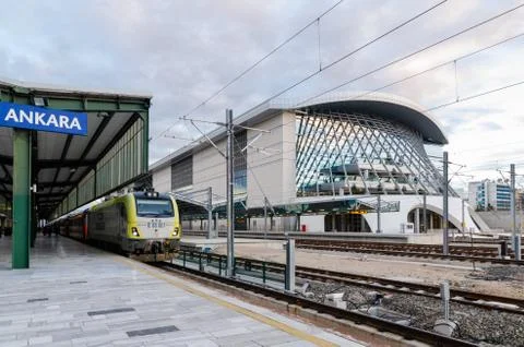 The Train Station in Ankara /Turkey Stock Photos