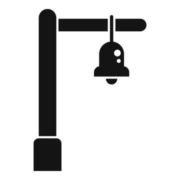 Train station bell icon simple vector. People city 스톡 일러스트