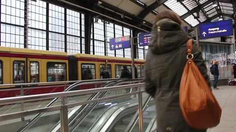 Train station berlin Stock Footage 32959291