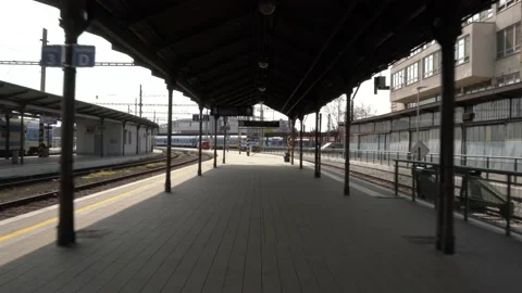 Train station in Brno Stock Footage 146396046