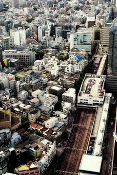 Train Station in Central Tokyo Stock Photos