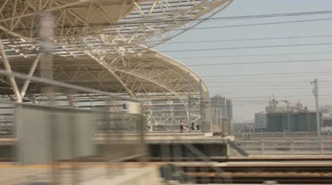 Train Station in China Stock Footage