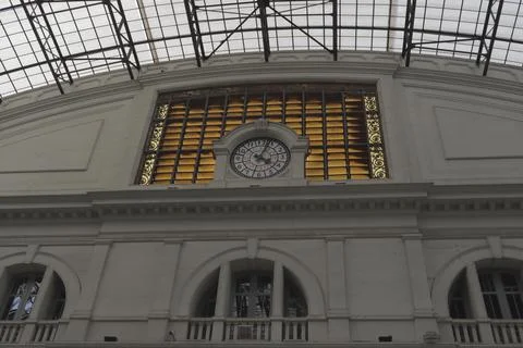 Train Station Clock Stock Photos
