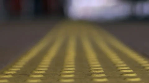 Train station close up platform Stock Footage 34477425