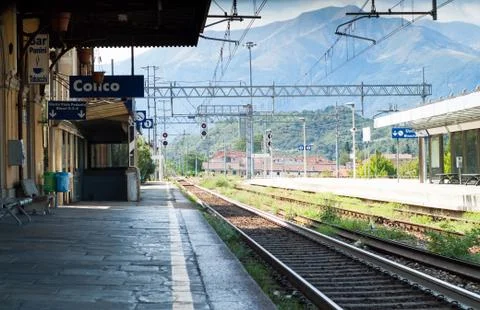 Train Station in Colico Stock Photos