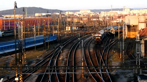 Train station in Czech Republic Video stock 36149720