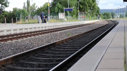 Train station dynamic flow Stock Footage 156952182