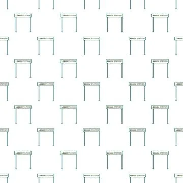 Train station entrance access gate seamless pattern Stock Illustration